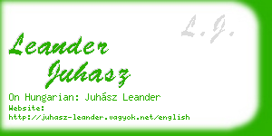 leander juhasz business card