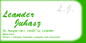 leander juhasz business card